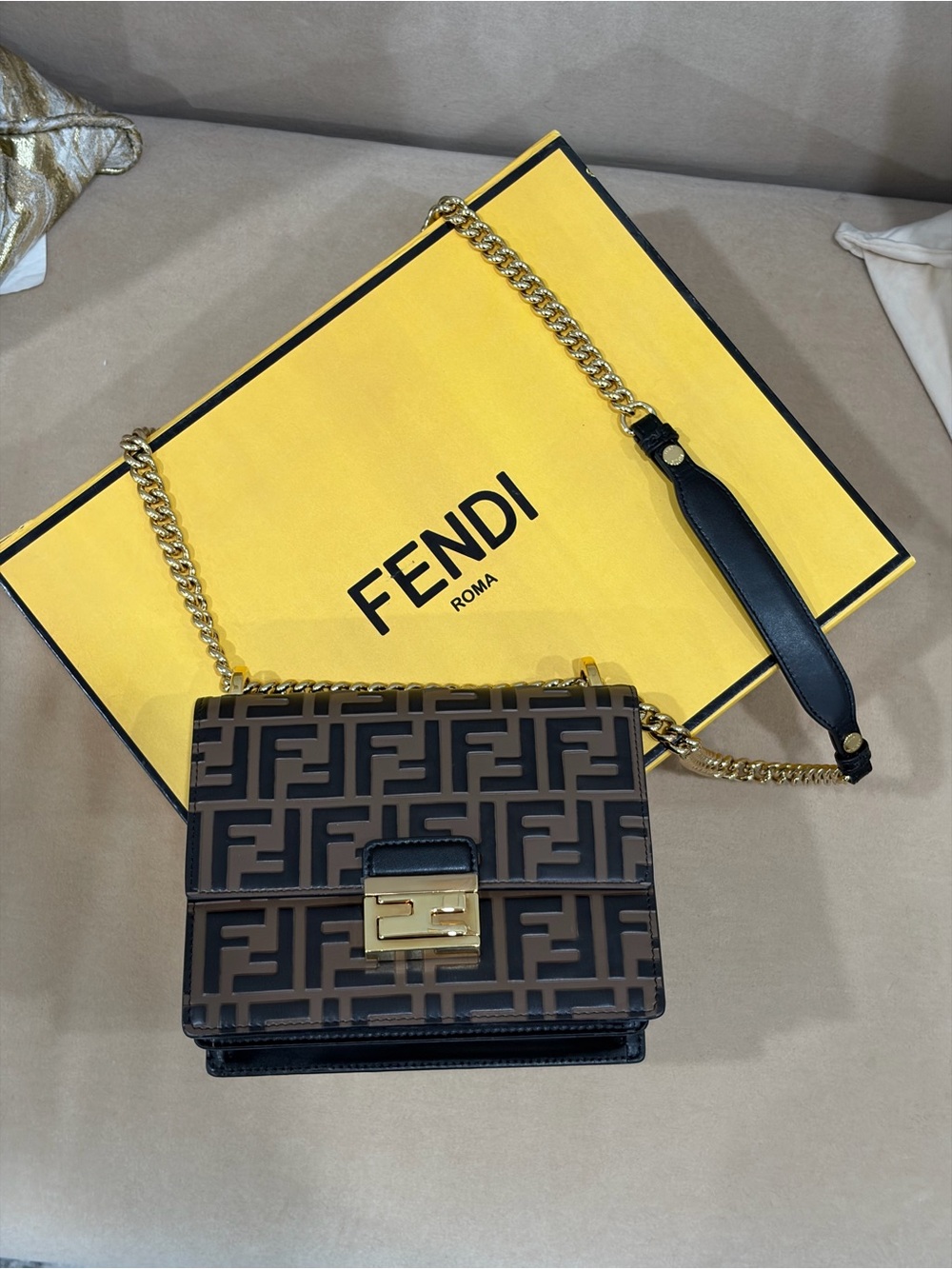 Fendi Kan U Leather Bag